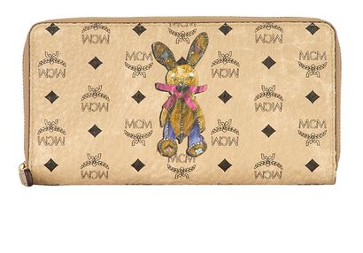MCM Rabbit Zip Around Wallet, front view